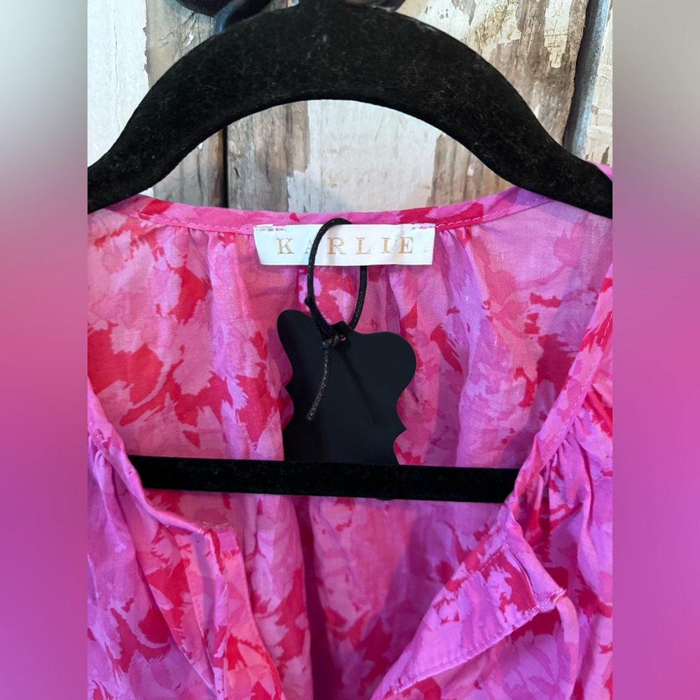 Karlie Pink Floral Blouse - Picture 4 of 9